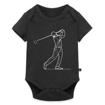 Croquis du golfeur - Body à manches courtes Premium Bébé - noir - Devant