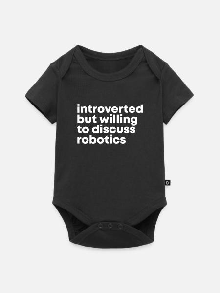 Robotik Robotik Robotik Robotik - Baby Premium Kurzarmbody - Schwarz