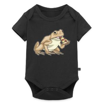 Frog Pizza - Baby Premium short-sleeve bodysuit - black - Front