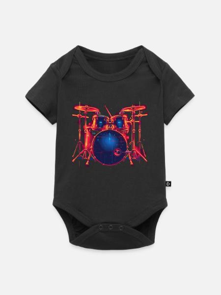 Trapset Retro Style - Baby Premium Kurzarmbody - Schwarz