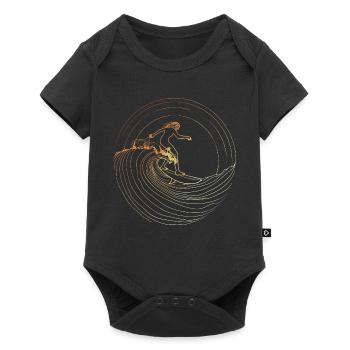 Female Surfer Sketch - Baby Premium short-sleeve bodysuit - black - Front