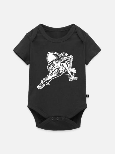 Breakdancerin - Baby Premium Kurzarmbody - Schwarz