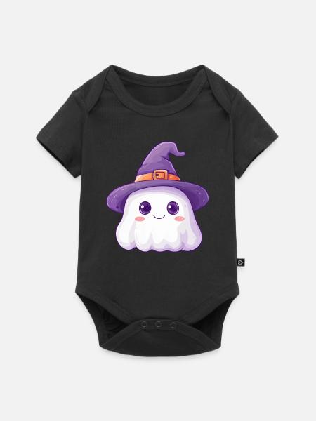 Niedlicher Geist - Baby Premium Kurzarmbody - Schwarz