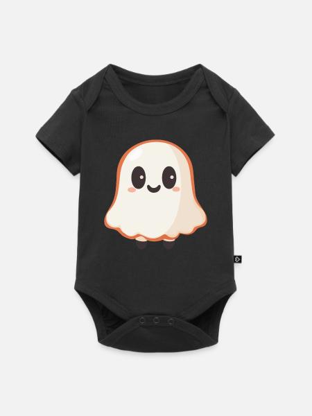 Niedlicher Geist - Baby Premium Kurzarmbody - Schwarz