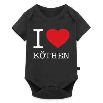 I LOVE KÖTHEN - Baby Premium Kurzarmbody - Schwarz - Vorne