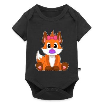 Fox Baby Pacifier - Baby Premium short-sleeve bodysuit - black - Front