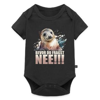 Bevor du fragst - Nee!!! - Baby Premium Kurzarmbody - Schwarz - Vorne