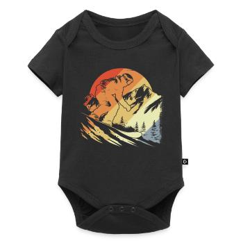 Snowboarder Vintage Look - Baby Premium short-sleeve bodysuit - black - Front