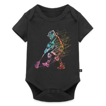 Lacrosse Player Sketch - Baby Premium short-sleeve bodysuit - black - Front