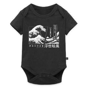 die große Welle vor Kanagawa Japan - Baby Premium Kurzarmbody - Schwarz - Vorne