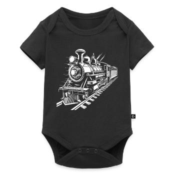 Graphique ferroviaire - Body à manches courtes Premium Bébé - noir - Devant
