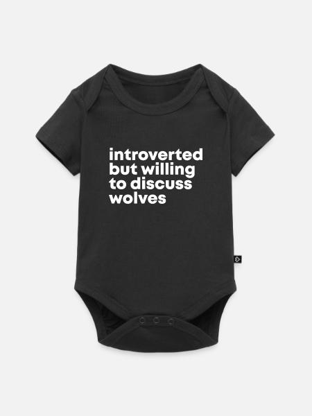 Wolf Wolf Wolf - Premium kortærmet baby-body  - sort