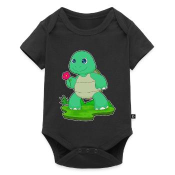 Fleur de tortue - Body à manches courtes Premium Bébé - noir - Devant