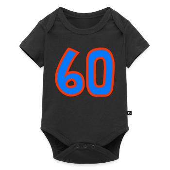 60. 60 YEARS. 60th ANNIVERSARY. 60TH BIRTHDAY. - Baby Premium short-sleeve bodysuit - black - Front