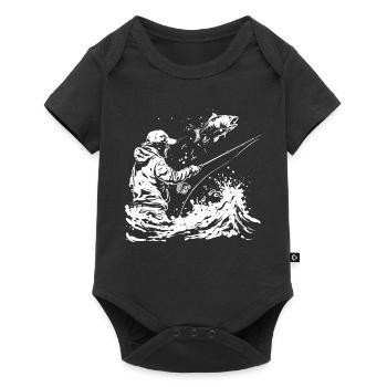 Croquis de pêche - Body à manches courtes Premium Bébé - noir - Devant