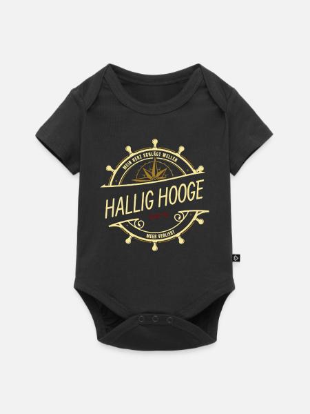 Hallig Hooge - Baby Premium Kurzarmbody - Schwarz