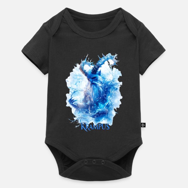 Krampus in einer Eislandschaft - Baby Premium Kurzarmbody - Schwarz