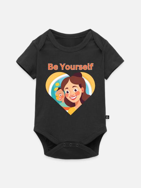 Be Yourself - Vertrauen, Eigenliebe & Stärke - Premium kortærmet baby-body  - sort