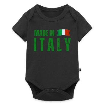 Fabriqué en Italie, fierté italienne - Body à manches courtes Premium Bébé - noir - Devant