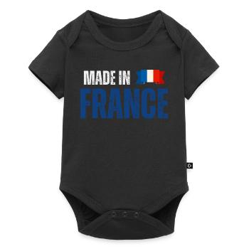 Fabriqué en France, fierté française - Body à manches courtes Premium Bébé - noir - Devant