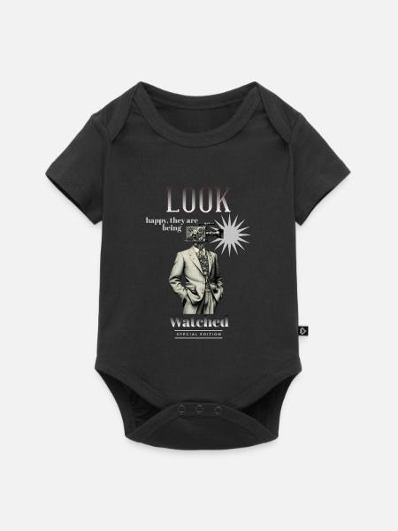 Kamera Mann - Baby Premium Kurzarmbody - Schwarz