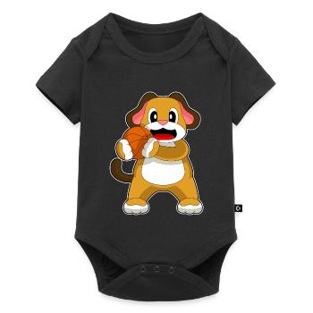 Dog Basketball Player Basketball - Baby Premium short-sleeve bodysuit - black - Front