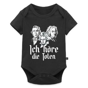 Ich höre die Toten Komponisten Klassische Musik - Baby Premium Kurzarmbody - Schwarz - Vorne