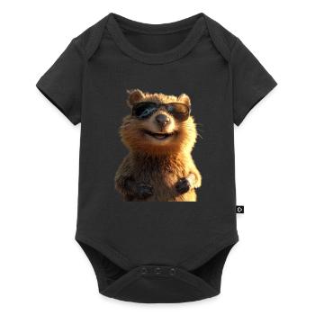Quokka Be Quokka Heureux Australie Sourire Quokkas - Body à manches courtes Premium Bébé - noir - Devant