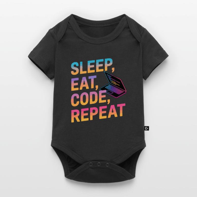 Dormir, manger, coder, répéter Body à manches courtes Premium Bébé