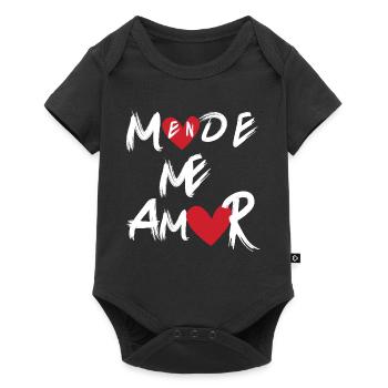 En Mode Me Amor : Design Blc - Body à manches courtes Premium Bébé - noir - Devant