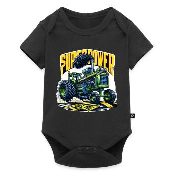 Super tracteur - Body à manches courtes Premium Bébé - noir - Devant