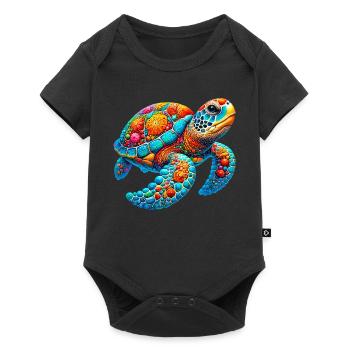Turtle - Baby Premium short-sleeve bodysuit - black - Front