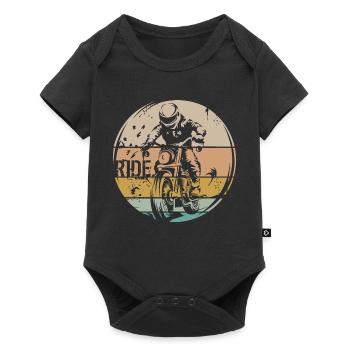 Retro Motorcyclist – Ride | Cafe Racer & Chopper - Baby Premium short-sleeve bodysuit - black - Front