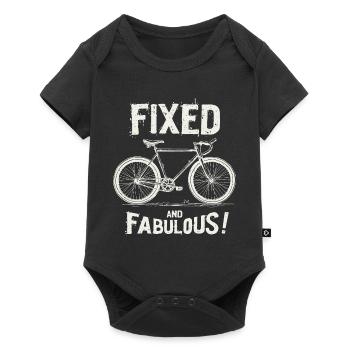 Fixies Fan, Urban Bicycle City Style bike design - Baby Premium short-sleeve bodysuit - black - Front