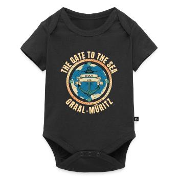 The Gate to the Sea - Graal-Müritz - Baby Premium Kurzarmbody - Schwarz - Vorne