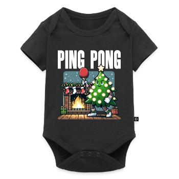 Table Tennis Christmas Tree Costume Christmas Tree - Baby Premium short-sleeve bodysuit - black - Front