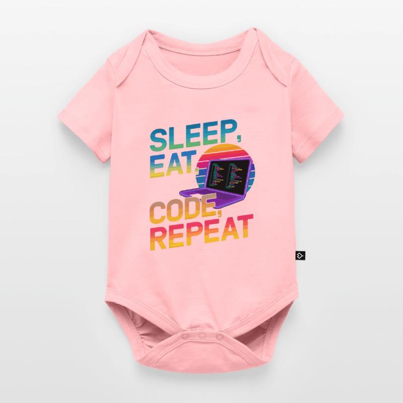 Sleep Eat Code Repeat Gift For Coder Baby Premium short-sleeve bodysuit
