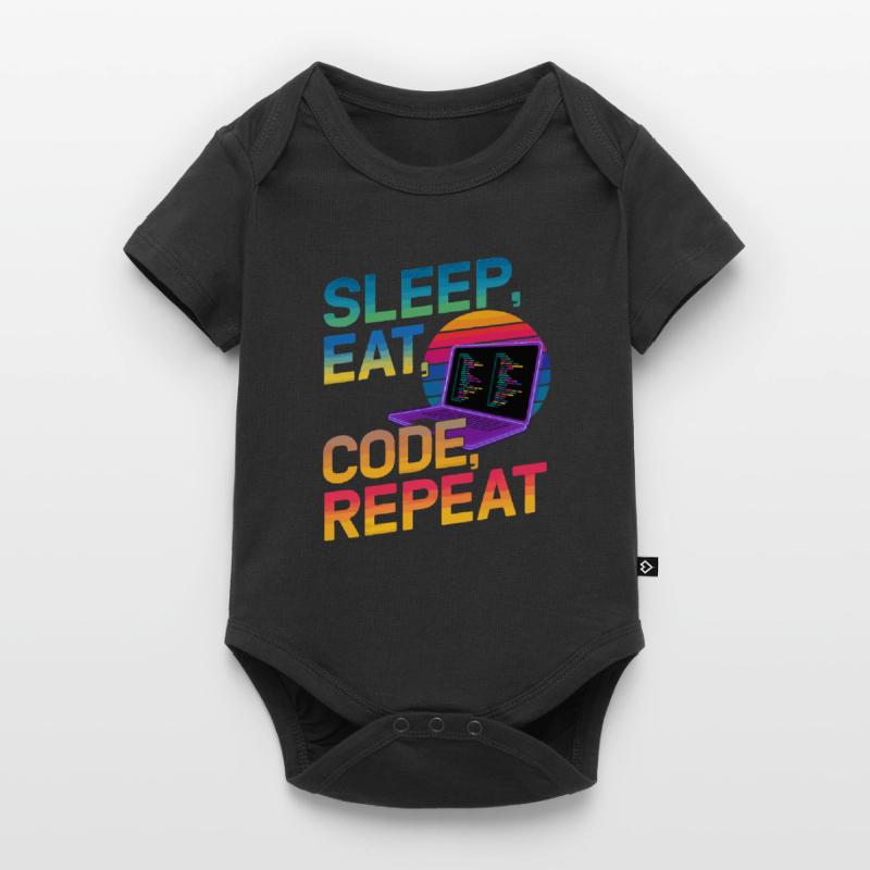 Sleep Eat Code Repeat Geschenk für Coder Baby Premium Kurzarmbody