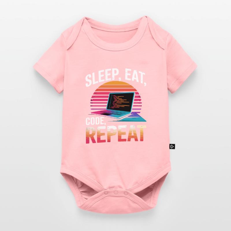 Sleep Eat Code Repeat Gift Programmer Developer Baby Premium short-sleeve bodysuit