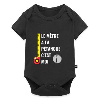 Le Mètre a la Pétanque C'est Moi - Body à manches courtes Premium Bébé - noir - Devant