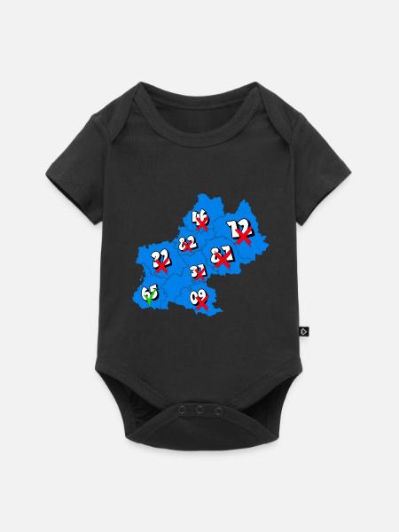 Midi-Pyrénées Region - Baby Premium Kurzarmbody - Schwarz