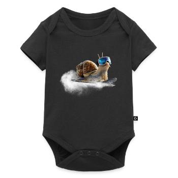 Plus cool que le reste, l’escargot de snowboard. - Body à manches courtes Premium Bébé - noir - Devant