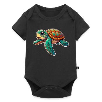 Turtle - Baby Premium short-sleeve bodysuit - black - Front