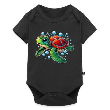 Turtle - Baby Premium short-sleeve bodysuit - black - Front