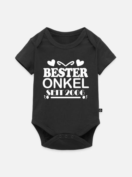 Bester Onkel seit 2006 - Baby Premium Kurzarmbody - Schwarz