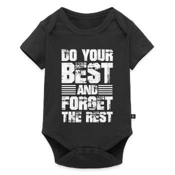 do your best and forget the rest funny - Baby Premium short-sleeve bodysuit - black - Front