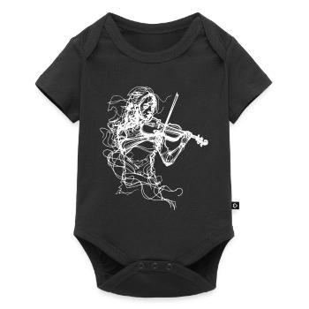Violoniste Line Art - Body à manches courtes Premium Bébé - noir - Devant