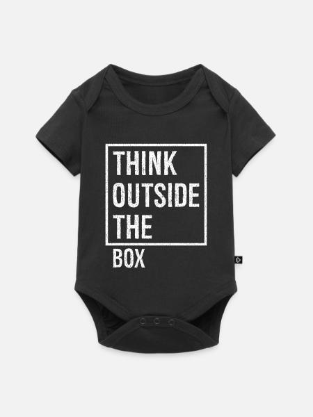 think outside the box - Baby Premium Kurzarmbody - Schwarz