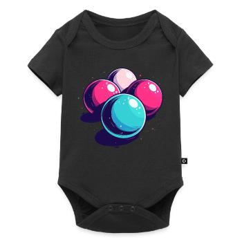Billardkugeln - Baby Premium Kurzarmbody - Schwarz - Vorne