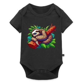 Sloth - Baby Premium short-sleeve bodysuit - black - Front